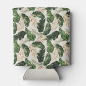 Moderne, tropische abstracte bruiloft blikjeskoeler (Achterkant)