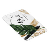 Moderne, tropische abstracte bruiloft magneet (Rechterzijde)