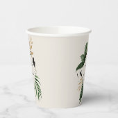 Moderne, tropische abstracte bruiloft papieren bekers (Links)