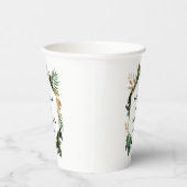 Moderne, tropische abstracte bruiloft papieren bekers (Rechts)