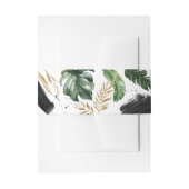 Moderne, tropische abstracte bruiloft uitnodigingen wikkel (Voorkant Voorbeeld)