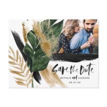 Moderne tropische abstracte trouwfoto