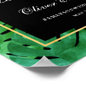 Moderne Tropische anananasbruiloft Welkomstbord Poster (Hoek)