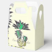 Moderne tropische ananas bruiloft gunst doos bedankdoosjes (Geopend)