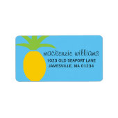 Moderne tropische ananas mailing labels (Voorkant)