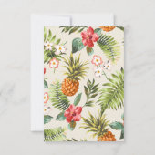 Moderne tropische ananas RSVP kaartje (Achterkant)