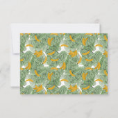 Moderne Tropische Banaan Greenery Custom Name Bedankkaart (Achterkant)
