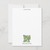 Moderne Tropische Banaan Greenery Custom Name Notitiekaartje (Voorkant)