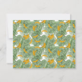 Moderne Tropische Banaan Greenery Custom Name Notitiekaartje (Achterkant)