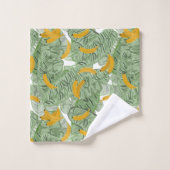 Moderne Tropische Banaan Groen Bad Handdoek (Wasdoekje)
