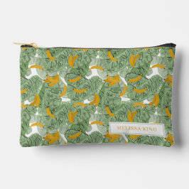 Moderne tropische banaan groen patroon reizen etui