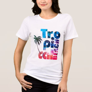 Moderne tropische band typografie Tri-Blend shirt