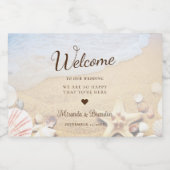 Moderne Tropische Beach Starfish Weddenschap Likeurfles Etiket (Enkel label)