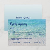 Moderne tropische beukenmaaltijd Keuze Receptie RS RSVP Kaartje (Voorkant / Achterkant)