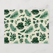 Moderne tropische bladeren bruiloft repetitie dine uitnodiging briefkaart (Achterkant)
