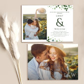 Moderne tropische bladeren foto koppels douche kaart