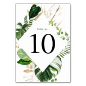 Moderne tropische bladeren goud gepersonaliseerd kaart (Achterkant)