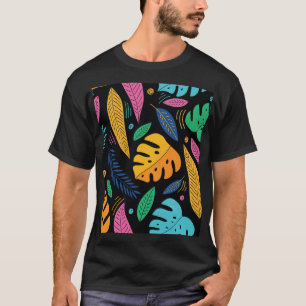 Moderne tropische bladeren: naadloze achtergrond. t-shirt