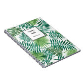 Moderne tropische bladeren van de waterverf, geper notitieboek (Rechterzijde)