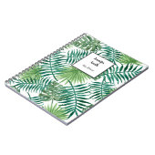 Moderne tropische bladeren van de waterverf, geper notitieboek (Linkerzijde)