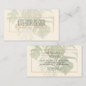 Moderne tropische bladeren visitekaartje (Voorkant / Achterkant)