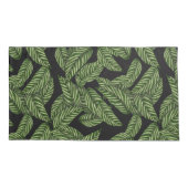 Moderne tropische bladpalm Plant print Kussensloop (Achterkant-Links)
