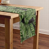 Moderne tropische bladpalm Plant print Lange Tafelloper (Voorbeeld)