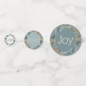Moderne Tropische Blauwe Volage Joy Peace Love Confetti (Voorkanten)