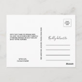 Moderne tropische bloemen dank u briefkaart (Achterkant)