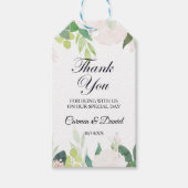 Moderne tropische bloemen dank u cadeaulabel (Voorkant)