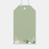 Moderne tropische bloemen dank u cadeaulabel (Achterkant)