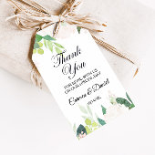 Moderne tropische bloemen dank u cadeaulabel