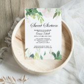 Moderne tropische bloemen zoete zestien verjaardag kaart