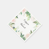 Moderne tropische bloemenbruiloft servet (Hoek)