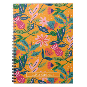 Moderne Tropische Bloempatroon Notitieboek