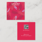 Moderne tropische bodemverharding vierkante visitekaartje (Voorkant / Achterkant)