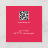 Moderne tropische bodemverharding vierkante visitekaartje (Achterkant)