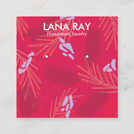 Moderne tropische bodemverharding vierkante visitekaartje