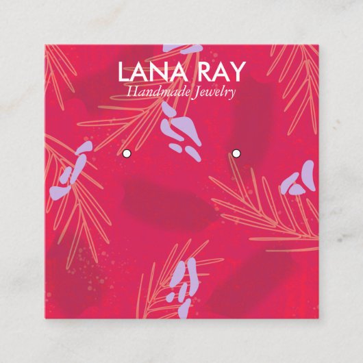 Moderne tropische bodemverharding vierkante visitekaartje (Voorkant)