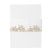 Moderne tropische bomen typografie bruiloft uitnodigingen wikkel (Achterkant Voorbeeld)