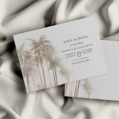 Moderne Tropische Bomen Typografie Save The Date