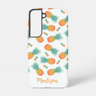 Moderne tropische botanische ananas samsung galaxy hoesje