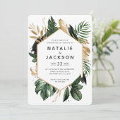 Moderne tropische botanische bruingebladerheid (Staand voorkant)