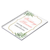 Moderne tropische botanische gouden bruiloft notitieboek (Linkerzijde)