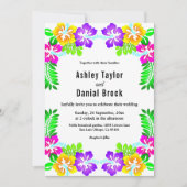 Moderne tropische botanische tuin bloemenbruiloft kaart (Voorkant)