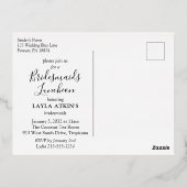 Moderne Tropische Bridesmaids Luncheon Shower Gold Folie Uitnodiging Briefkaart (Achterkant)
