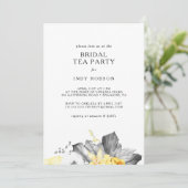 Moderne Tropische Bruids Thee Party uitnodiging (Staand voorkant)