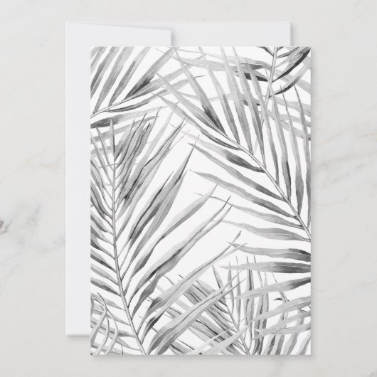 Moderne Tropische Bruids Thee Party uitnodiging (Achterkant)