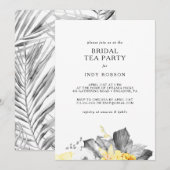 Moderne Tropische Bruids Thee Party uitnodiging (Voorkant / Achterkant)