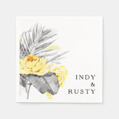 Moderne tropische bruiloft servetten (Voorkant)